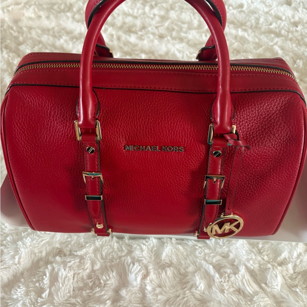 Michael Kors Cherry Red Satchel - Picture 3 of 5